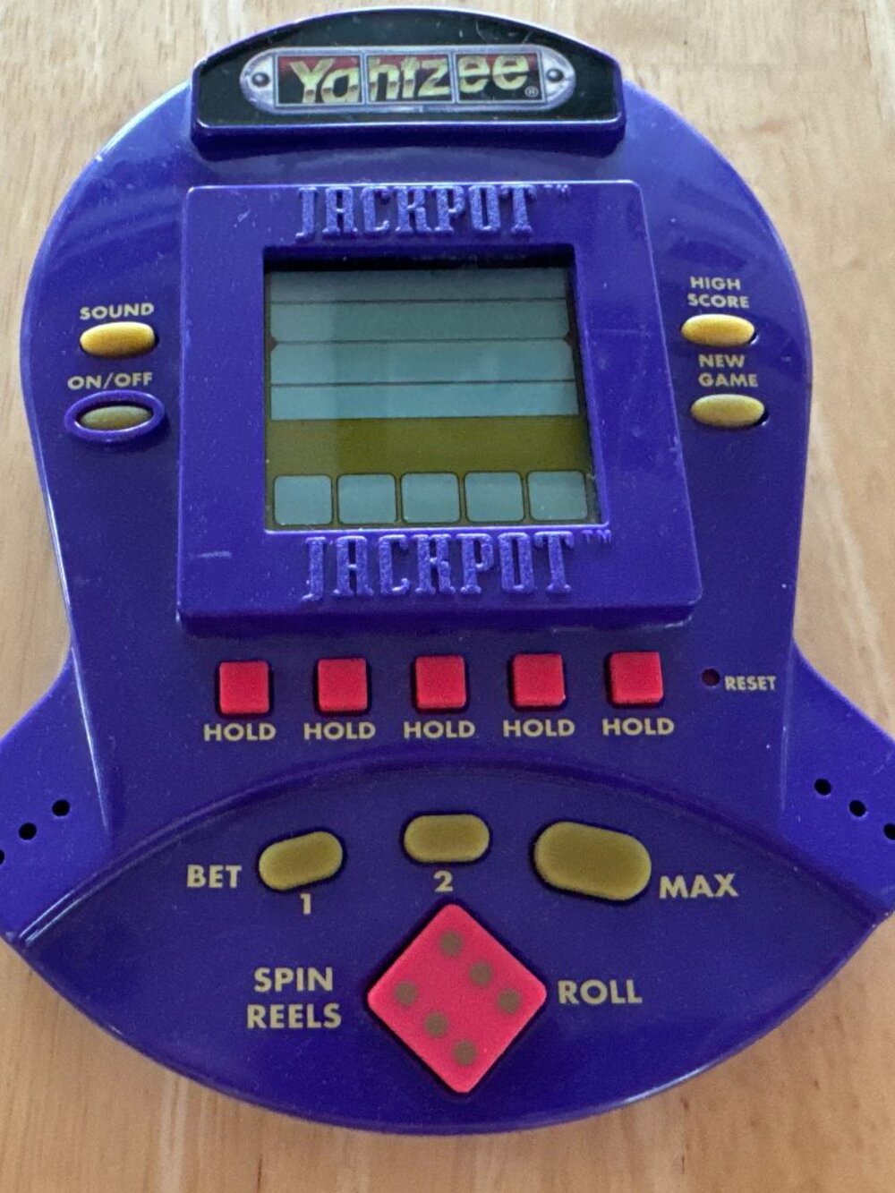 Yahtzee Jackpot Vintage Hasbro Handheld Electronic Game 1999 Tested & Working